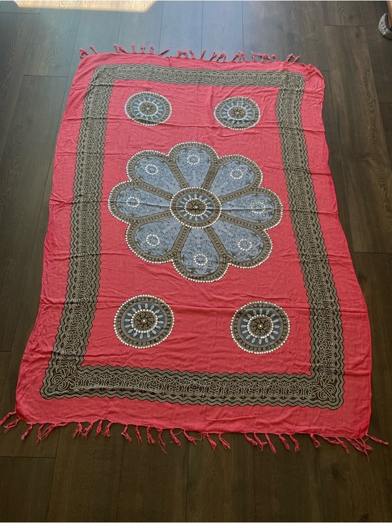 Accessories - Pink Sequin Boho Scarf